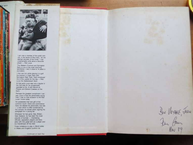Rob Louw - For the Love of Rugby - John Cameron-Dow 1987