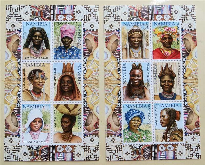 2001 Namibia Tribal Women Mini Sheets Set