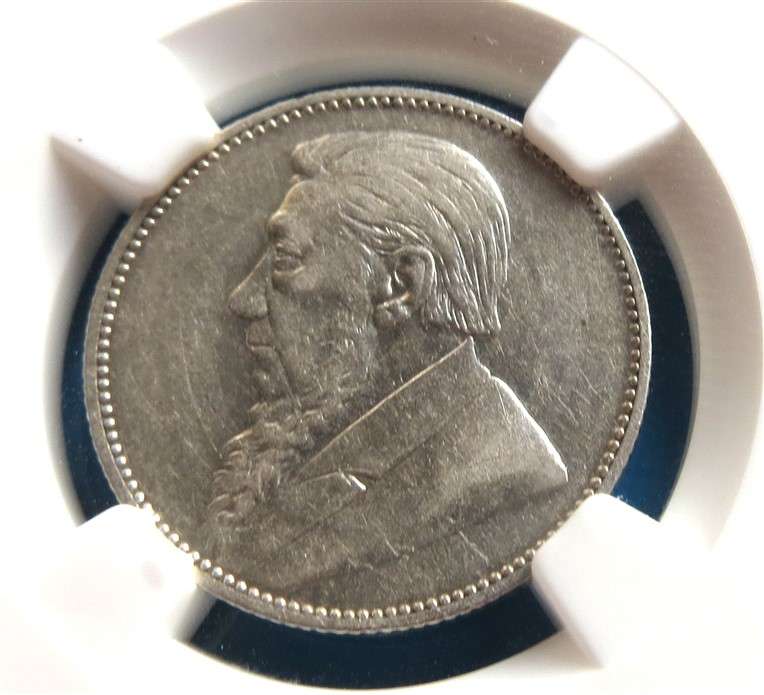1895 ZAR 1 Shilling Silver NGC XF40 Graded