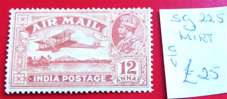 India SG225 Airmail Perf. Mint Cat. Value R550.00