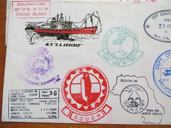 2 x 1984 Ship R.S Agulhas Gough Island Weather Bouys Cover
