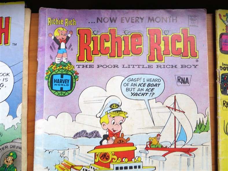 5 x Vintage Assorted Richie Rich / Little Dot Comics Lot - 1 Bid for All