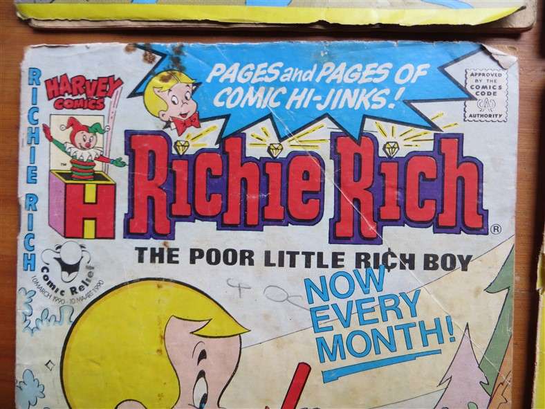 5 x Vintage Assorted Richie Rich / Little Dot Comics Lot - 1 Bid for All