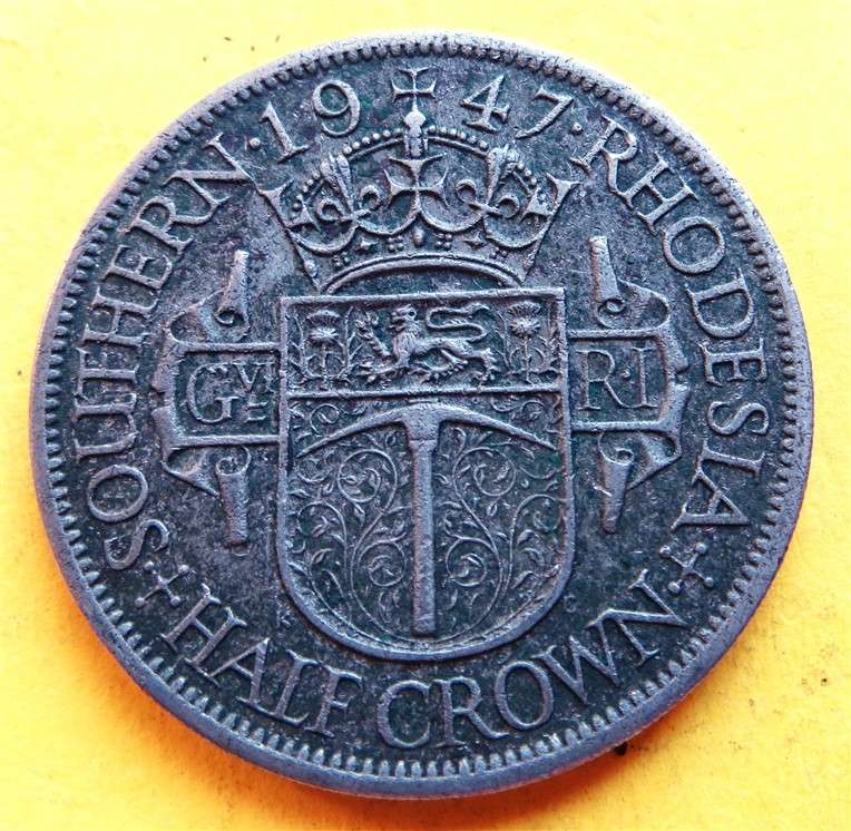 1947 Southern Rhodesia Half Crown