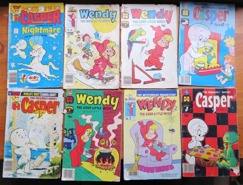 8 x Vintage Casper / Wendy Comics Lot - 1 Bid for All