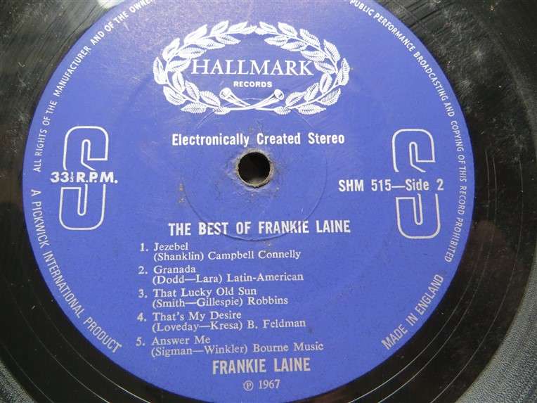 The Best of Frankie Laine - Vintage Vinyl LP - VG