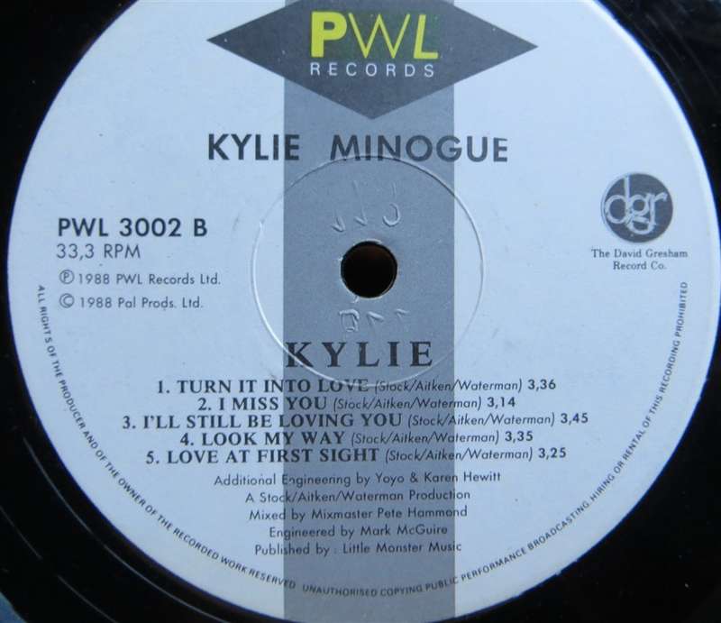 Kylie Minogue - Kylie -  Vinyl VG / Cover VG