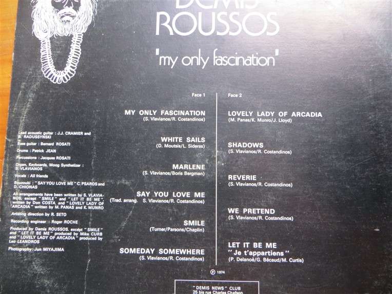 Demis Roussos - My only Fascination - Vintage Vinyl LP - VG