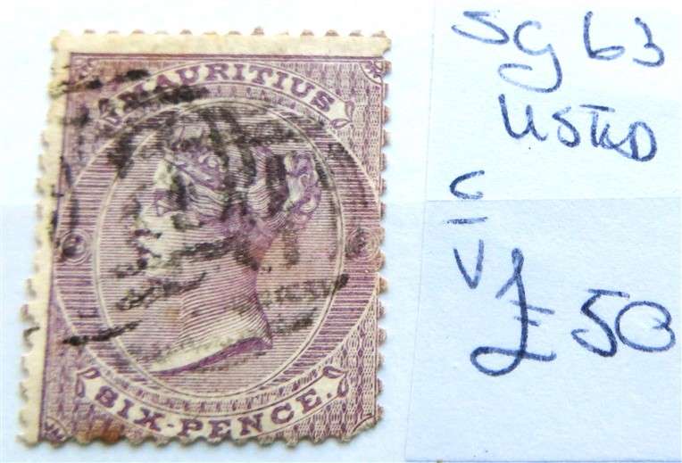 Mauritius Victoria SG63 Used Cat.Value R1200.00
