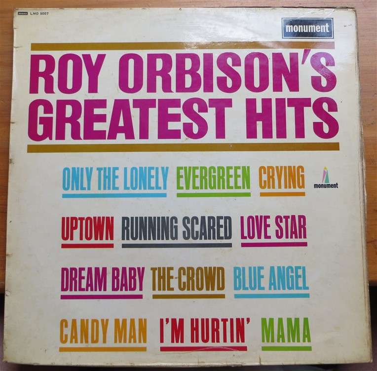 Roy Orbison's Greatest Hits - Vintage Vinyl LP - VG