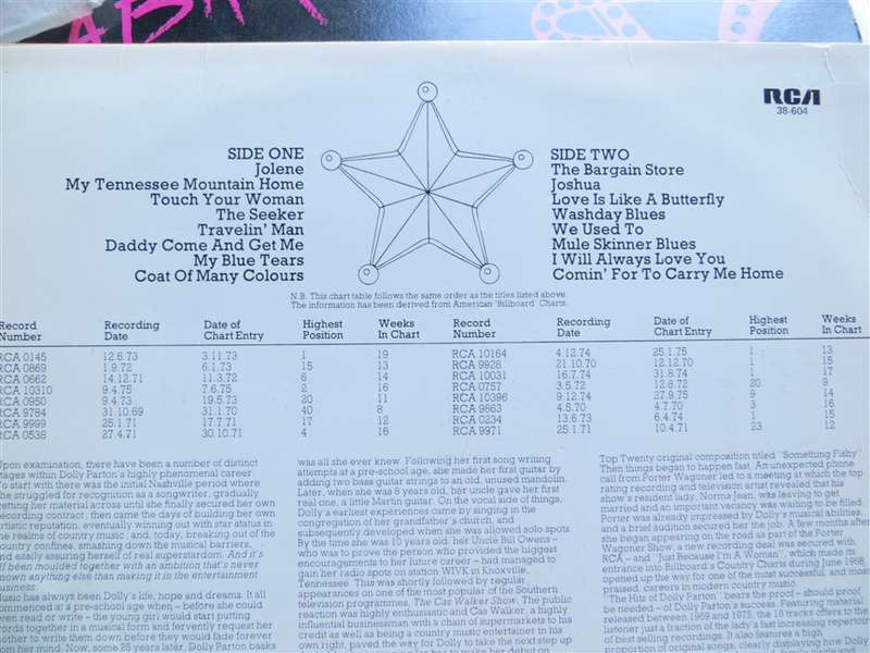 Dolly Parton - The Hits Of -  Vinyl VG / Cover VG
