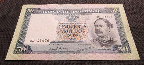 1960 Banco de Portugal 50 Escudos Banknote