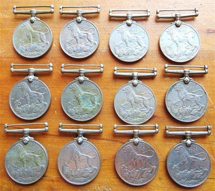 12 x 1939 - 1945 WW2 Medals - All Named Mystery Lot - Bid per Medal