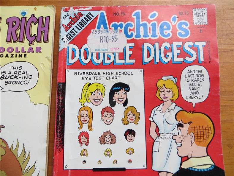 6 x Digest Comic Books  Casper / Archie / Richie Rich - 1 Bid for All