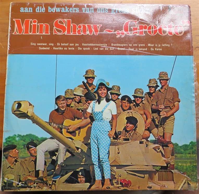 Min Shaw - Groete, aan die bewakers van on grens- Vintage Vinyl LP - VG