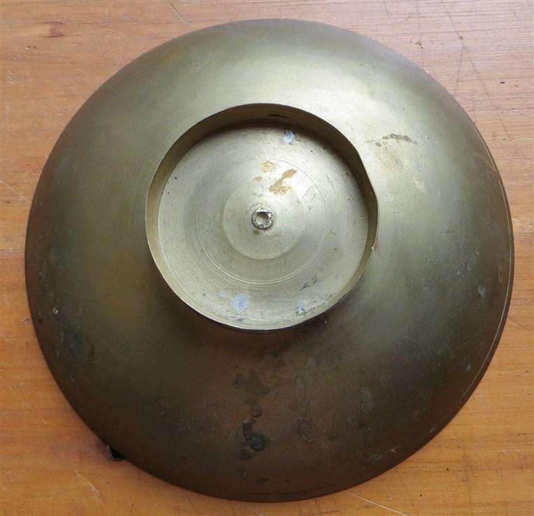 Ornate Metal peacock Painted Bowl - Unknowm period & Metal