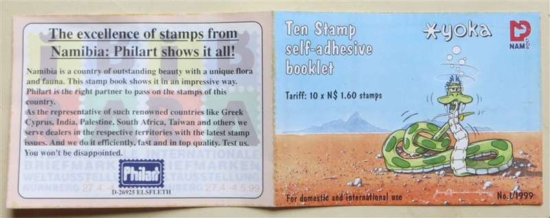 Namibia Yoka 10 Stamp Self adhesive Booklet