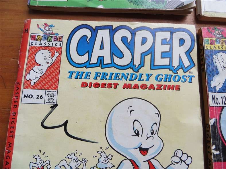 6 x Digest Comic Books  Casper / Archie / Richie Rich - 1 Bid for All