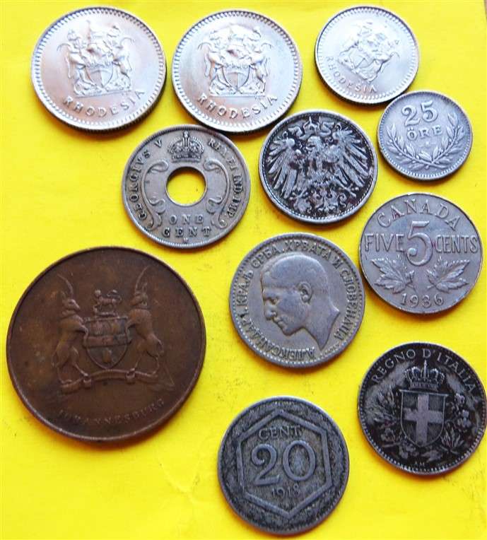 SA / Rhodesia / World Coin Lot - 1 Bid for All