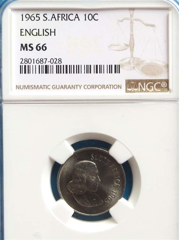 1965 Proof 10c English NGC MS66 Graded