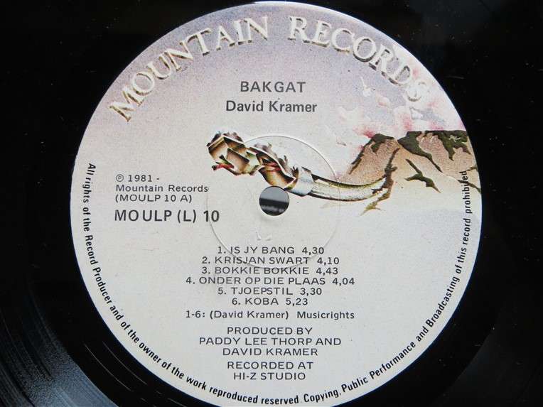 David Kramer - Bakgat - Vintage Vinyl LP - VG