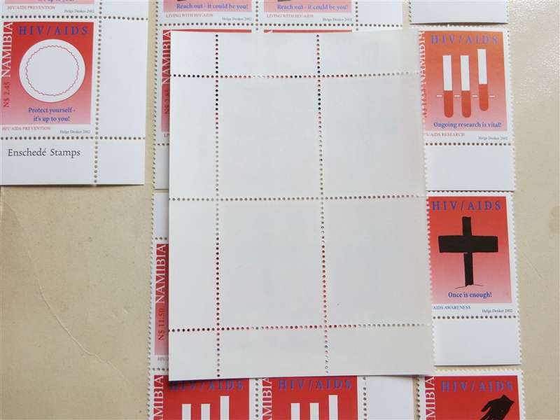 Nambia Aids Stamp Set in Controls and Singles