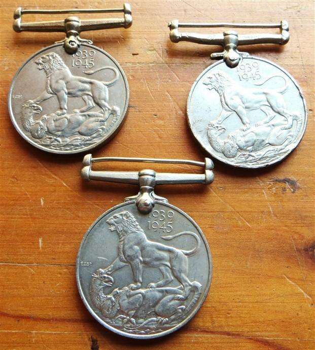 3 x 1939 - 1945 WW2 Medals - All Named - Bid per Medal