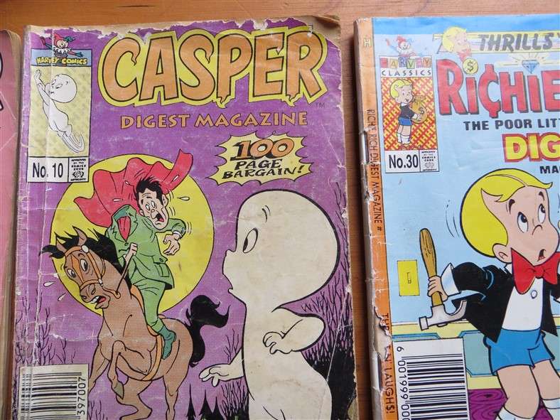 7 x Digest Comic Books  Casper / Archie / Richie Rich - 1 Bid for All