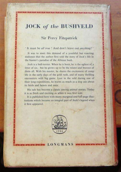 Jock of the Bushveld - Sir Percy Fitzpatrick - Illustrated E.Caldwell - foxing present
