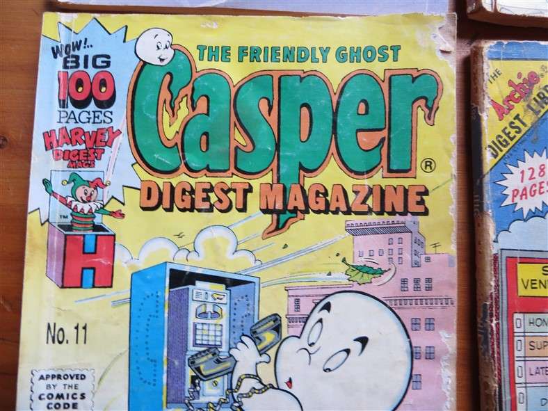 7 x Digest Comic Books  Casper / Archie / Richie Rich - 1 Bid for All