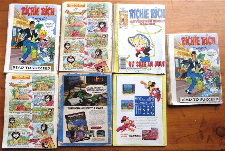 7 x Digest Comic Books  Casper / Archie / Richie Rich - 1 Bid for All