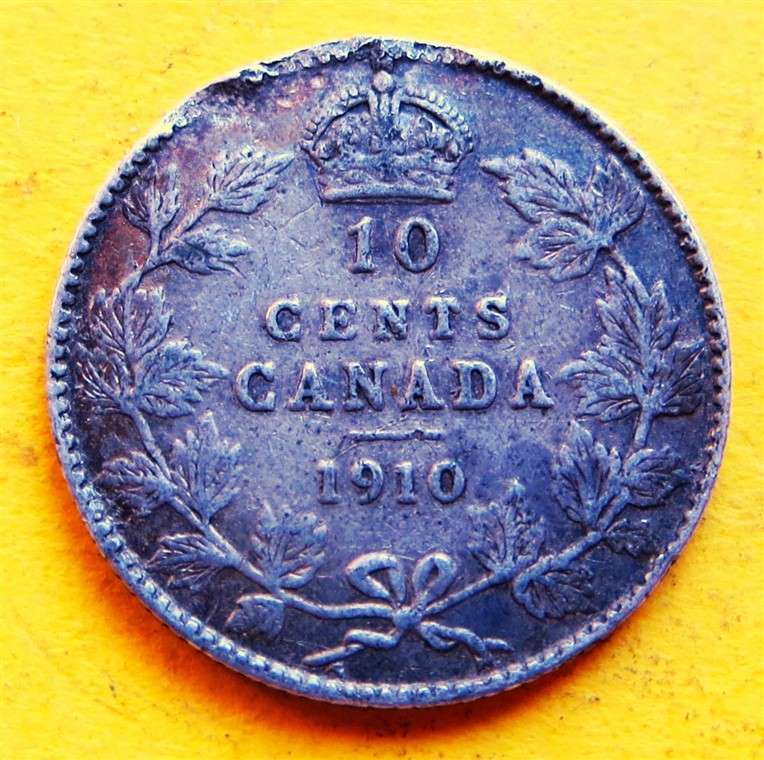 1910 Canada Silver 10 Cents Dime