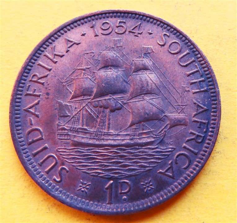 1954 SA Union 1d Penny