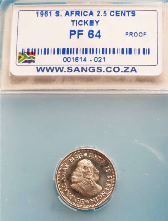 1961 2 1/2c Silver SANGS MS64 Graded
