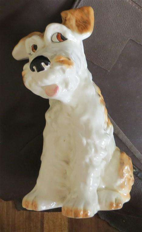 Dog Ornament - Makers Marks + Crack - see pics +-270mm high