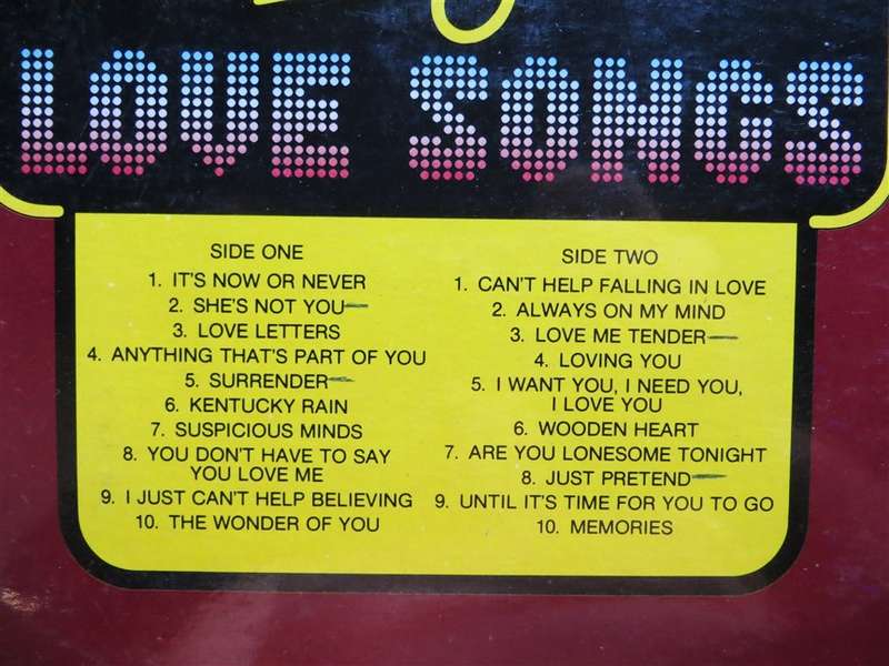 Elvis - 20 Greatest Love Songs -  Vinyl VG / Cover VG