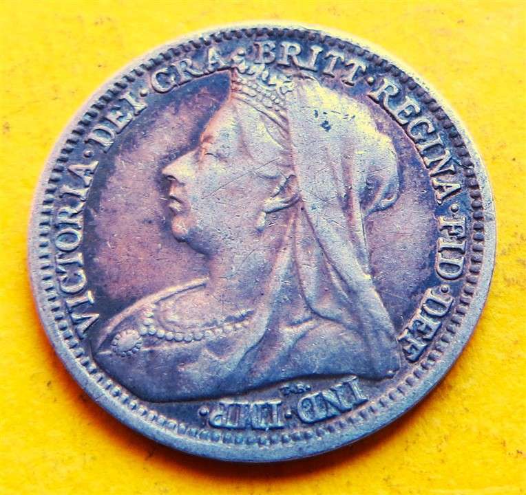 1901 Victorian 3d Three Penny