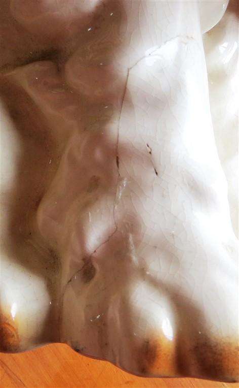 Dog Ornament - Makers Marks + Crack - see pics +-270mm high