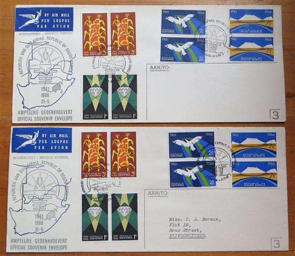 2 x Early Official RSA No.3 Covers - Addressed & Unaddressed