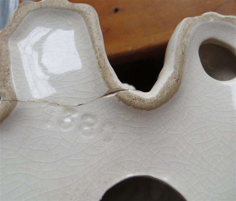 Dog Ornament - Makers Marks + Crack - see pics +-270mm high