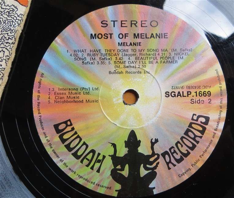 Most of Melanie - Vintage Vinyl LP - G Cover /VG Vinyl