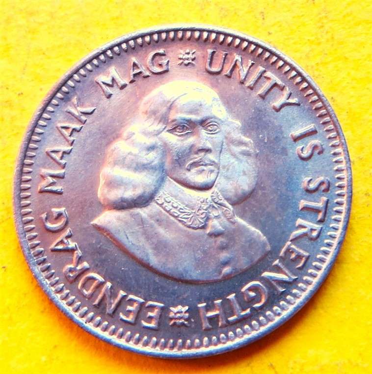 1961 Silver SA 2 1/2 Cent Tiekie