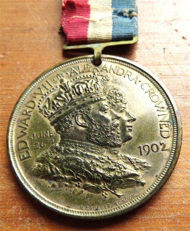 1902 Coronation Medallion with Ribbon & Craddock Bar