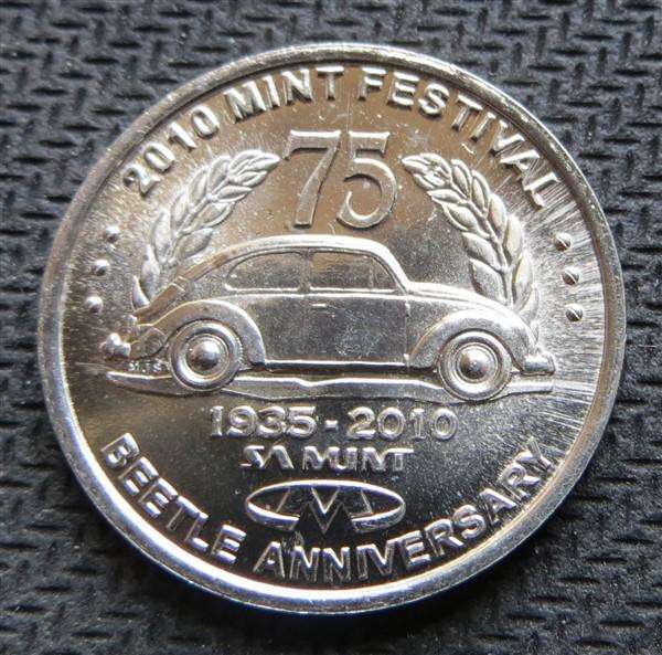 2010 - VW Beetle 75  Coin World Token