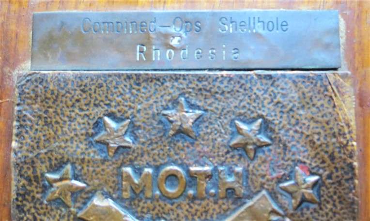 M.O.T.H Plaque - Combined Ops Shellhole Rhodesia