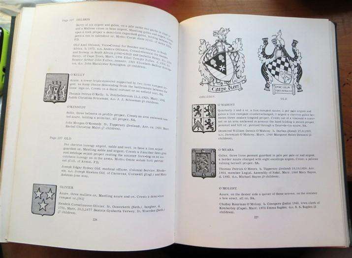 Heraldry of South African Families - C.Pama - Coats of Arms - Crests - Ancestry - 1972