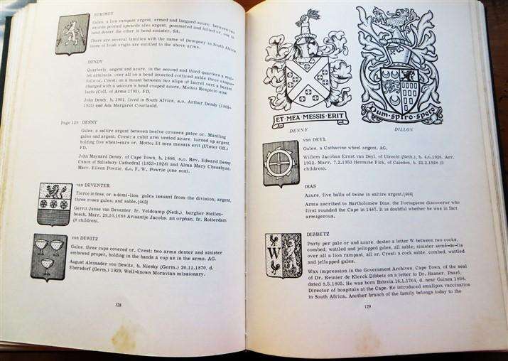 Heraldry of South African Families - C.Pama - Coats of Arms - Crests - Ancestry - 1972