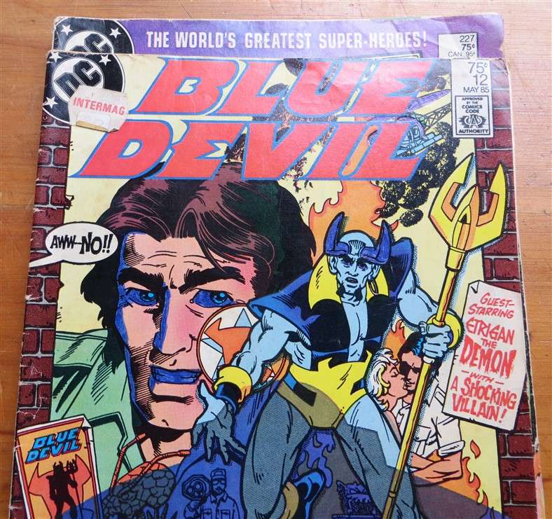 3 x DC Comics  - Batman / Justice League / Blue Devil - Pen markings / drawing