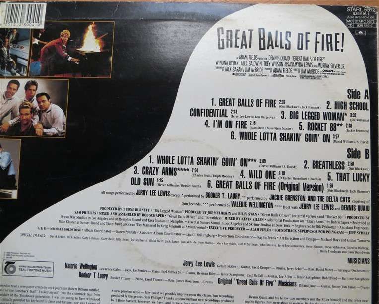Great Balls of Fire - Jerry Lee Lewis - Vintage Vinyl LP - VG
