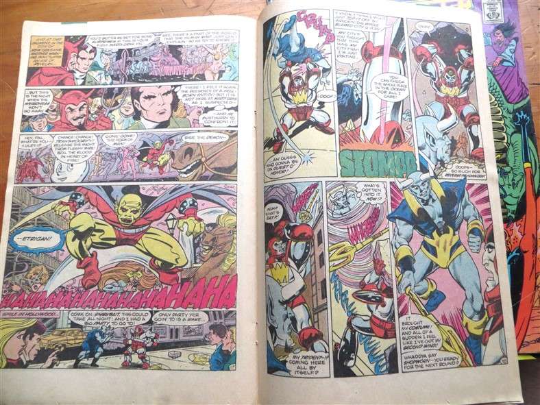 3 x DC Comics  - Batman / Justice League / Blue Devil - Pen markings / drawing